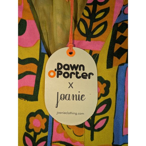 Dawn O'Porter x Joanie Sunrise Floral Geometric Maxi Dress Sz US 12 Artsy - Picture 4 of 10